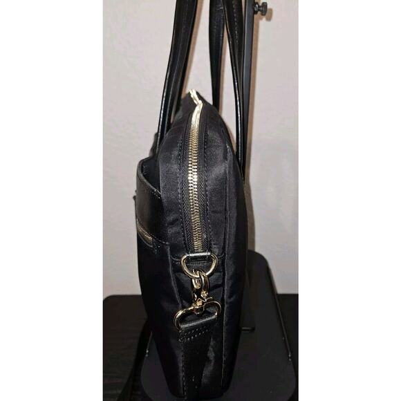 Knomo London Hanover 14in Laptop Briefcase Shoulder Work Bag Black 14x10x2 $227 - Picture 6 of 16